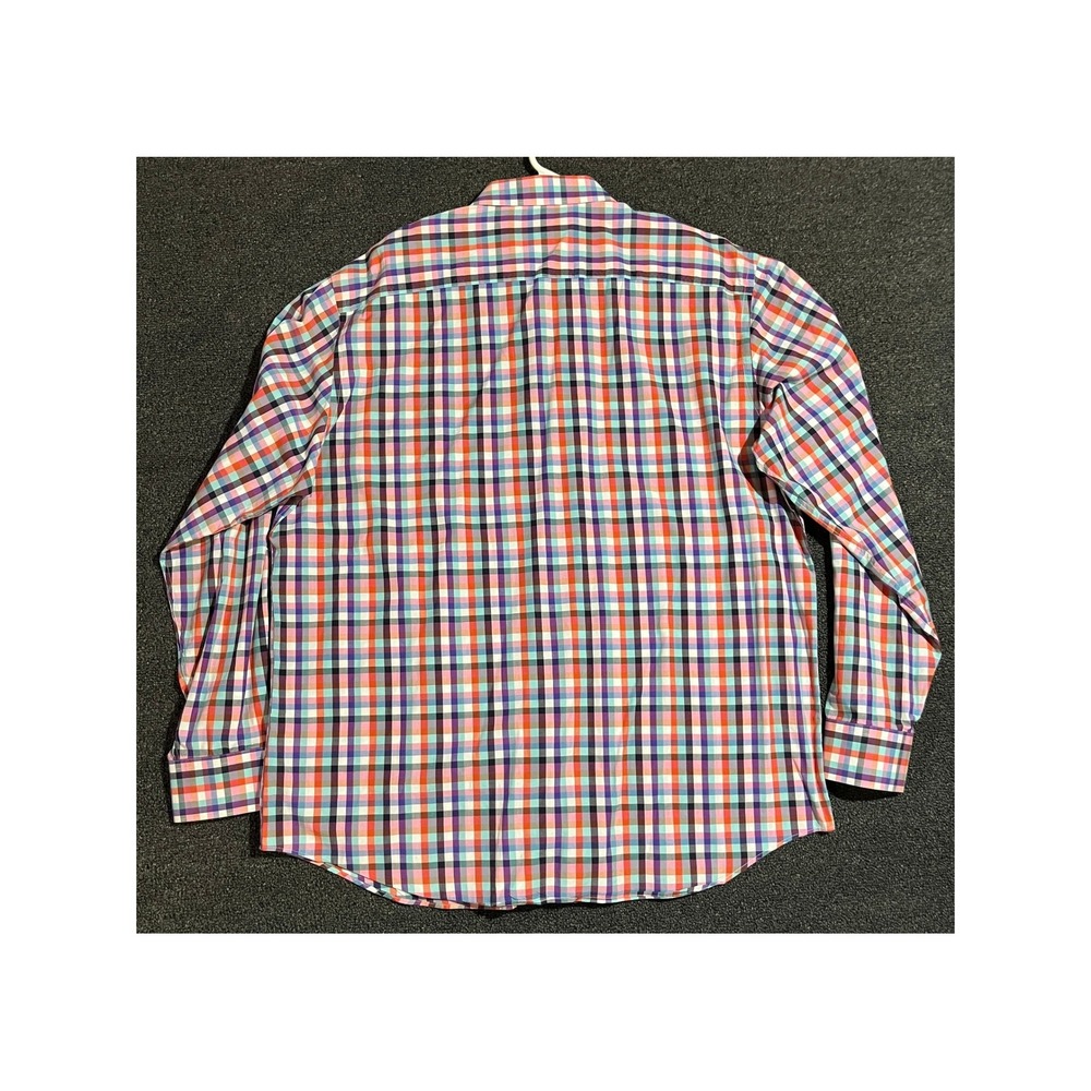 Bugatchi Uomo Mens Classic Fit Multicolor Plaid Long Sleeve Button Down Shirt L - Picture 10 of 11